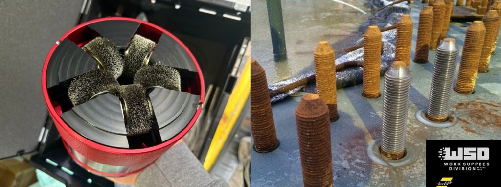 BoltClean Gewindereiniger zur Reinigung von Innen- und Außengewinden an Industrieverschraubungen und Bolzen