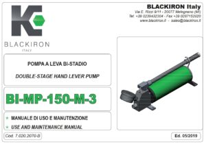 Black Iron BI-MP-150-3 Hochdruck-Handpumpe 1500 bar