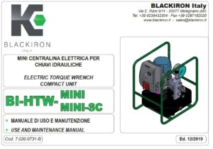 Black Iron BI-HTW-MINI elektrisches 700 bar Hydraulikaggregat für Hydraulik-Drehmomentschrauber
