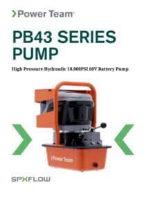 Power Team PB43 Akku-Hydraulikpumpe 700 bar